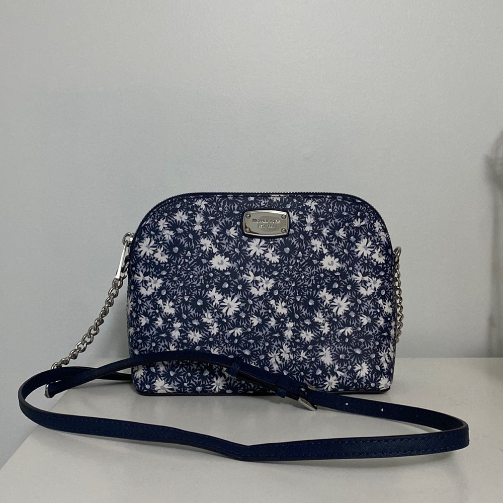 Michael Kors Floral Blue Crossbody Bag